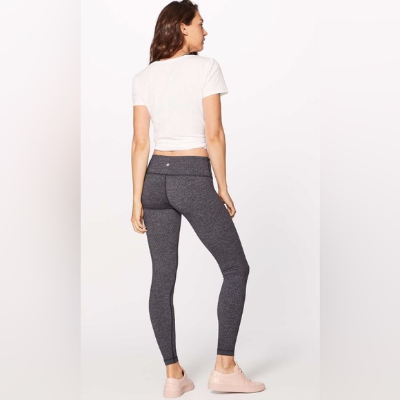 Lululemon Wunder Under Leggings Size 2 Black Grey - Picture 2 of 7
